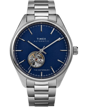Мужские часы Waterbury с браслетом из нержавеющей стали серебристого цвета 42 мм Timex