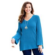 Catherines Women's Plus Size Shaker Stitch Pullover Catherines