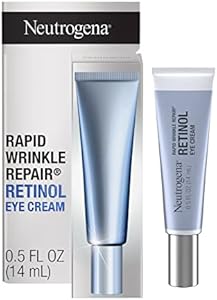 Neutrogena Retinol Eye Cream for Dark Circles, Rapid Wrinkle Repair, Daily Anti-Aging Under Eye Cream with Retinol & Hyaluronic Acid to Fight Fine Lines, Wrinkles, & Dark Spots, 0.5 fl. oz Neutrogena