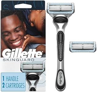 Gillette SkinGuard Razors, 1 Gillette Razor, 4 Razor Blade Refills, Designed for Men with Skin Irritation, Razor Bumps, and Sensitive Skin Gillette