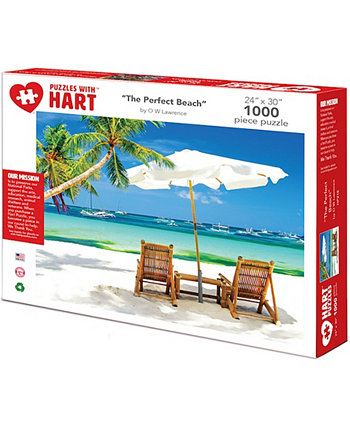 the Perfect Beach 24" x 30" By Ow Lawrence Set, 1000 Pieces Hart Puzzles