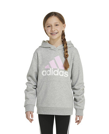 Толстовка Essential Sportswear с длинными рукавами для больших девочек и логотипом Heather Adidas