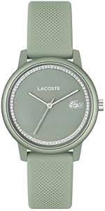 Женские часы Lacoste 12.12 Go: алюминиевый корпус, кварцевый механизм, черный силиконовый ремешок Lacoste