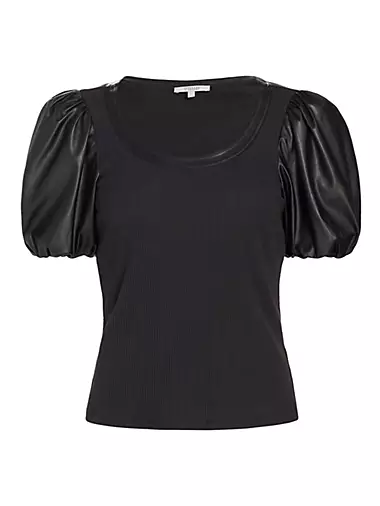 Женская Футболка DEREK LAM Willa Puff-Sleeve DEREK LAM