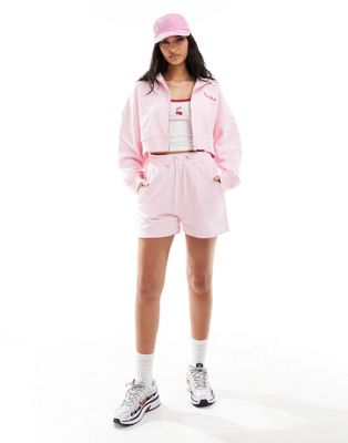 Kaiia drawstring sweat shorts in pink - part of a set Kaiia