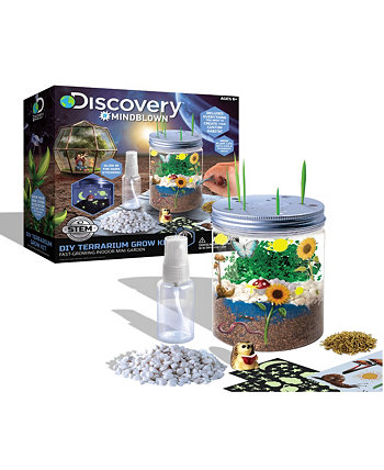 Набор для выращивания в террариуме Discovery Kids DIY, быстрорастущий мини-сад в помещении, создание живой экосистемы, включает песок, семена, горшечные смеси, камни и многое другое Discovery Mindblown