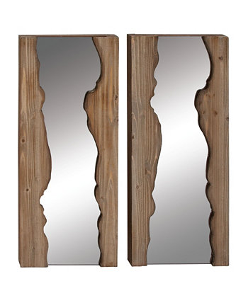 Деревянное современное настенное зеркало, набор из 2 шт. Rosemary Lane
