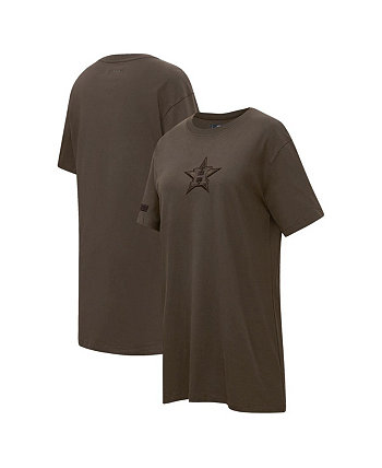 Женское коричневое платье-футболка нейтрального цвета Houston Astros Pro Standard