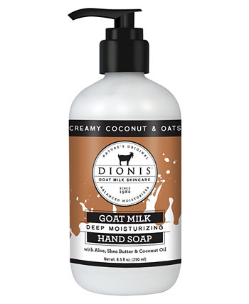 Кремовое мыло для рук с кокосом и овсом с козьим молоком, 8,5 унций Dionis