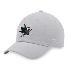 Men's Fanatics Branded Heather Gray San Jose Sharks Logo Adjustable Hat Fanatics