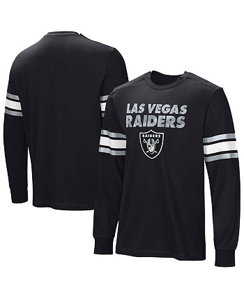 Мужская черная адаптивная футболка с длинным рукавом Las Vegas Raiders Hands Off NFL