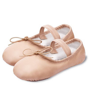 Premium Soft Leather Pink Ballet Shoes for Toddler, Child Girls Flo Dancewear