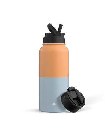 Бутылка для воды с откидной крышкой, спортивная соломенная крышка, 32 унции JoyJolt