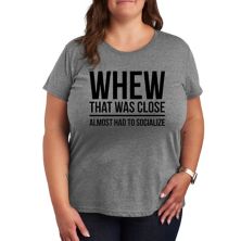 Plus Size Almost Had To Socialize Graphic Tee Licensed Character