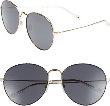 Круглые металлические солнцезащитные очки 60 мм Givenchy