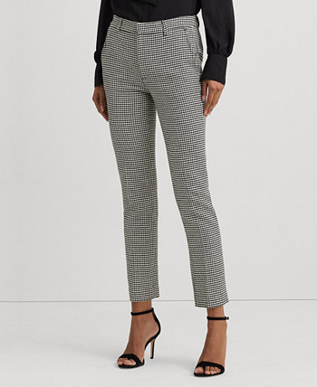 Женские узкие укороченные брюки с узором «гусиные лапки» LAUREN Ralph Lauren