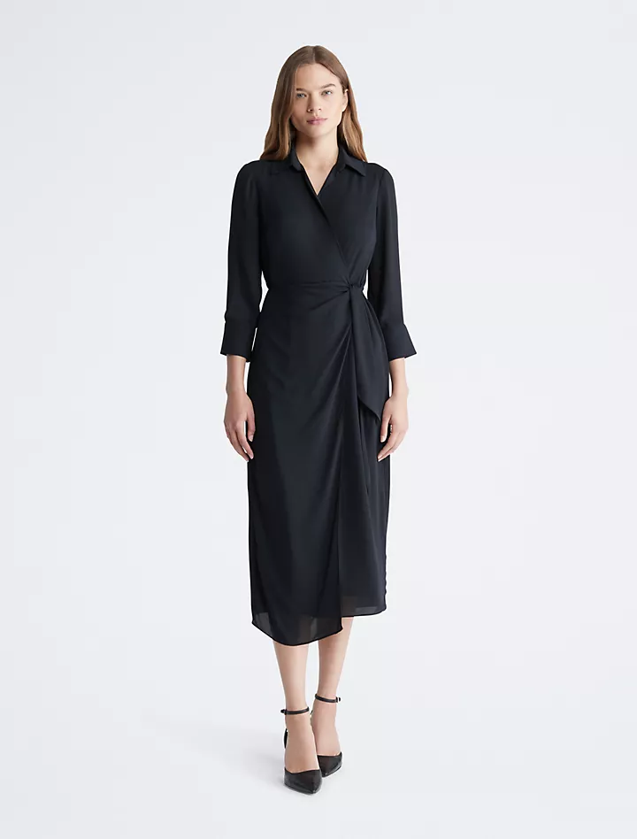 Женское Повседневное Платье Calvin Klein с Завязками Calvin Klein