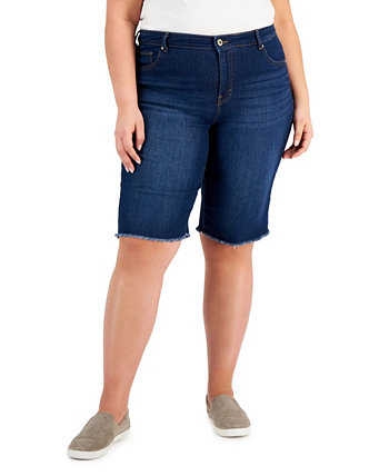 Джинсовые шорты-бермуды больших размеров с необработанными краями, созданные для Macy's Style & Co