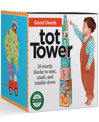 Good Deeds Tot Tower Stacking Blocks, Ages 2 years and up EeBoo