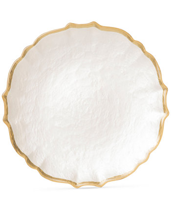 Белая салатная тарелка Pastel Glass Collection VIETRI