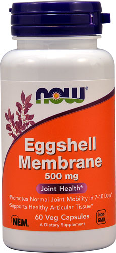 Мембрана из яичной скорлупы NOW — 500 мг — 60 растительных капсул NOW Foods