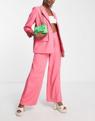 Свободные широкие брюки In The Style розового цвета — часть комплекта. In The Style