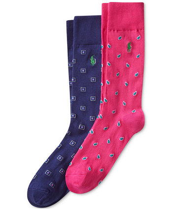 Men's 2-Pk. Foulard Slack Socks Polo Ralph Lauren