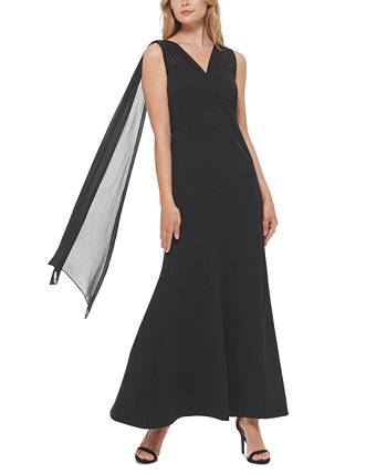 Женское платье с драпировкой и вырезом на спине DKNY
