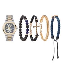 American Exchange Men's Analog 4-Piece Watch & Bracelet Set Unbranded