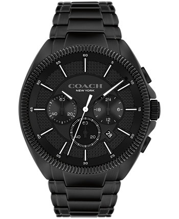 Мужские часы Jackson с черным браслетом из нержавеющей стали, 45 мм COACH