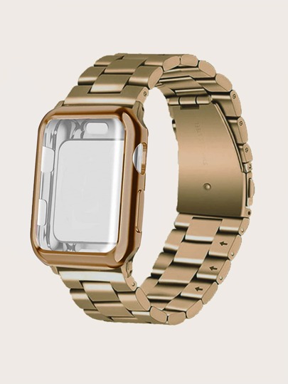 3 в 1 Ремешок для часов & Чехол & Защитная пленка для экрана совместимый с Apple Watch SHEIN