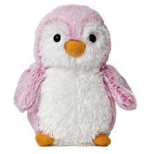 Aurora Small Pink PomPom Penguin 6&#34; Brights Playful Stuffed Animal Aurora