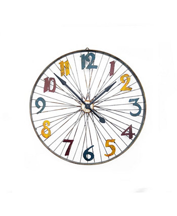 Современные металлические настенные часы с цветным номером Peterson Artwares