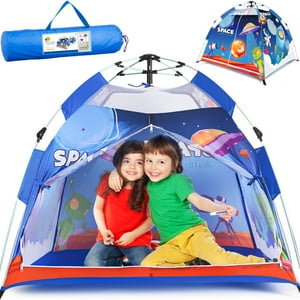 Hot Bee Space World Kids Play Tent, Astronaut Foldable Playhouse for Toddlers, Indoor & Outdoor Auto Pop up Spaceship Tent Set, Birthday Party Christmas Gift for Boys Girls Ages 3 4 5 7 8 Hot Bee