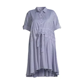 Хлопковое платье-рубашка Meadow Harshman, Plus Size
