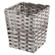 mDesign Woven Square Trash Can Wastebasket, Garbage Container Bin MDesign