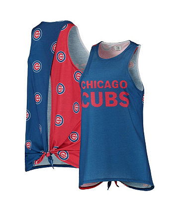 Женская майка Royal Chicago Cubs с повторяющимся логотипом и завязками на спине со спиной-борцовкой FOCO