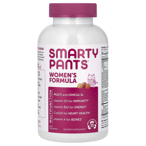 Женская формула, лимонный крем, черника и апельсин - 180 жевательных конфет - SmartyPants SmartyPants
