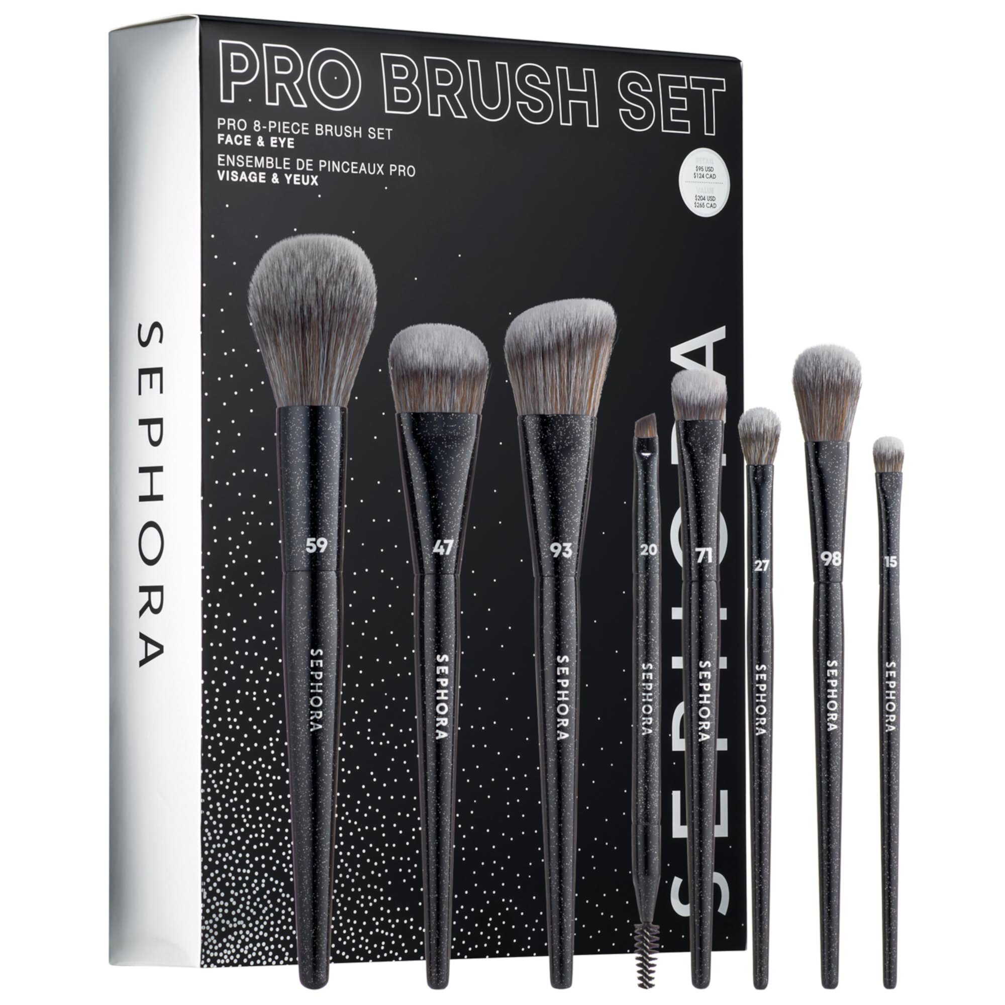 PRO 8-Piece Face & Eye Brush Set SEPHORA COLLECTION