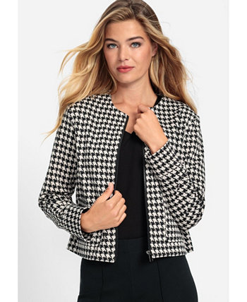 Women's Houndstooth Cropped Jacket Olsen