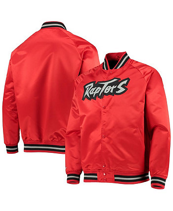 Мужская куртка Mitchell Ness Red Toronto Raptors Hardwood Classics Satin Full-Snap Raglan Jacket Mitchell & Ness
