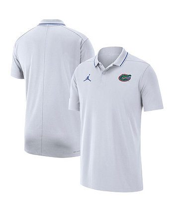 Мужская белая рубашка-поло Florida Gators Coaches Performance Jordan