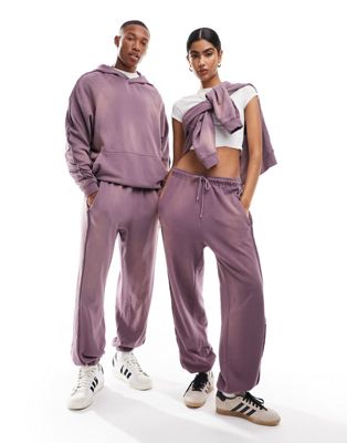 Спортивные брюки оверсайз размытого фиолетового цвета с деталями на швах ASOS DESIGN — часть комплекта ASOS DESIGN