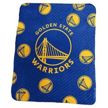 Golden State Warriors 50&#34; x 60&#34; Repeating Logo Classic Plush Throw Blanket Logo Brand