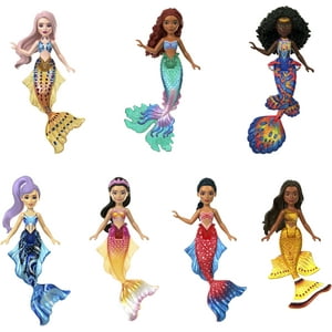 Disney The Little Mermaid Ariel and Sisters Small Doll Set with 7 Mermaid Dolls Disney Princess