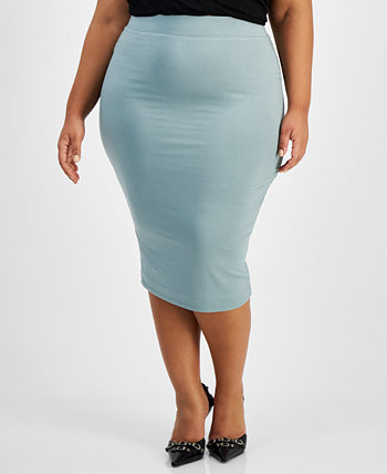 Облегающая юбка-миди из джерси большого размера, созданная для Macy's Bar III