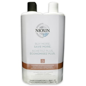 Nioxin System 3 Cleanser Shampoo & Scalp Therapy Conditioner Set for Colored Hair, 33.8 oz Each Nioxin