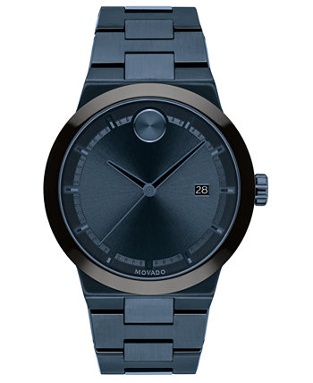 Мужские часы Fusion Swiss Bold с синим ионным покрытием из нержавеющей стали с браслетом 34 мм Movado