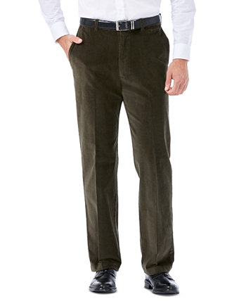 Мужские брюки классического кроя из эластичного вельвета HAGGAR
