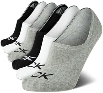 Calvin Klein Men's Socks - No Show Sneaker Liner Socks (6 Pack) Calvin Klein